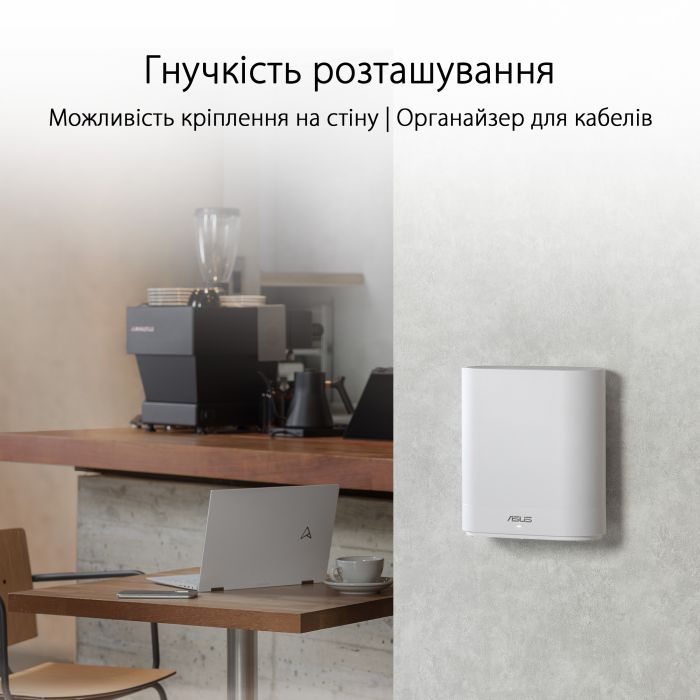 Система WiFi-Mesh ASUS ExpertWiFi EBM68 AX7800, 3xGE LAN, 1x2.5GE WAN, 1xUSB3.2, 2мод, білий