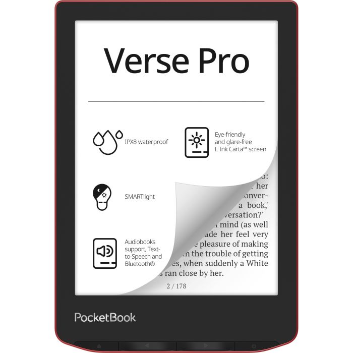 Електронна книга PocketBook 634 Verse Pro, Passion Red