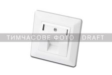 Настінна розетка 2E CАТ 6 FTP, 1xRJ45, 8P8C, для прихованої проводки