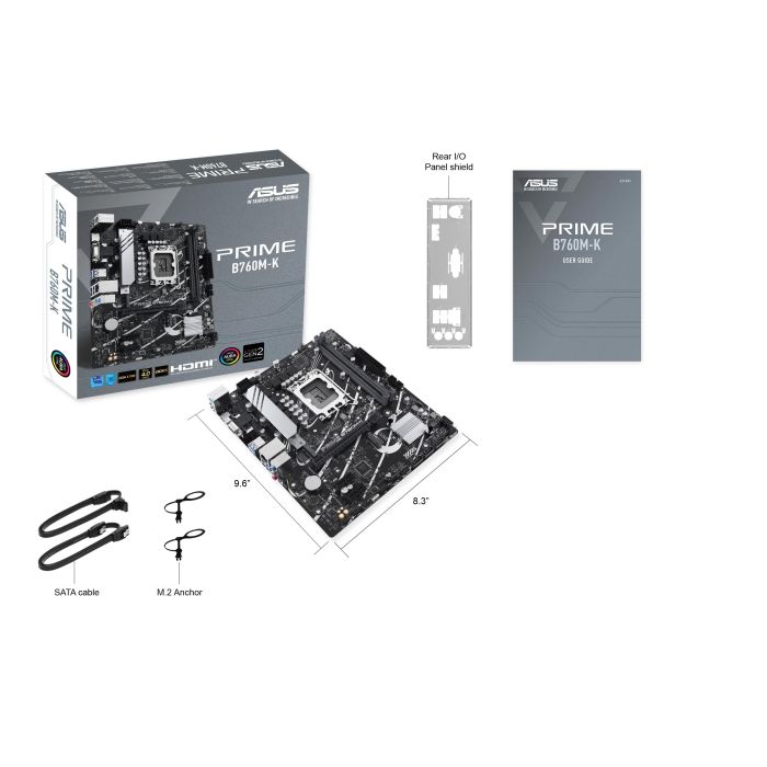 ASUS Motherboard PRIME B760M-K s1700 B760 2xDDR5 M.2 HDMI D-Sub mATX