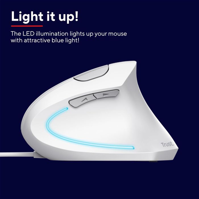 Мышь Trust Verto Ergonomic, USB-A, Белый