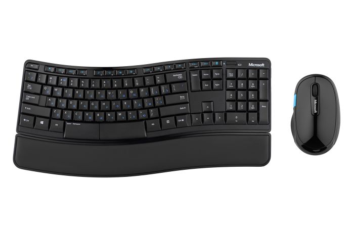 Комплект клавиатура и мышь Microsoft  Comfort Desktop Sculp WL, EN/UK/RU, чёрный