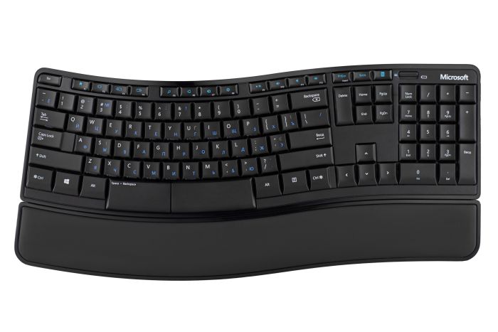 Комплект клавиатура и мышь Microsoft  Comfort Desktop Sculp WL, EN/UK/RU, чёрный