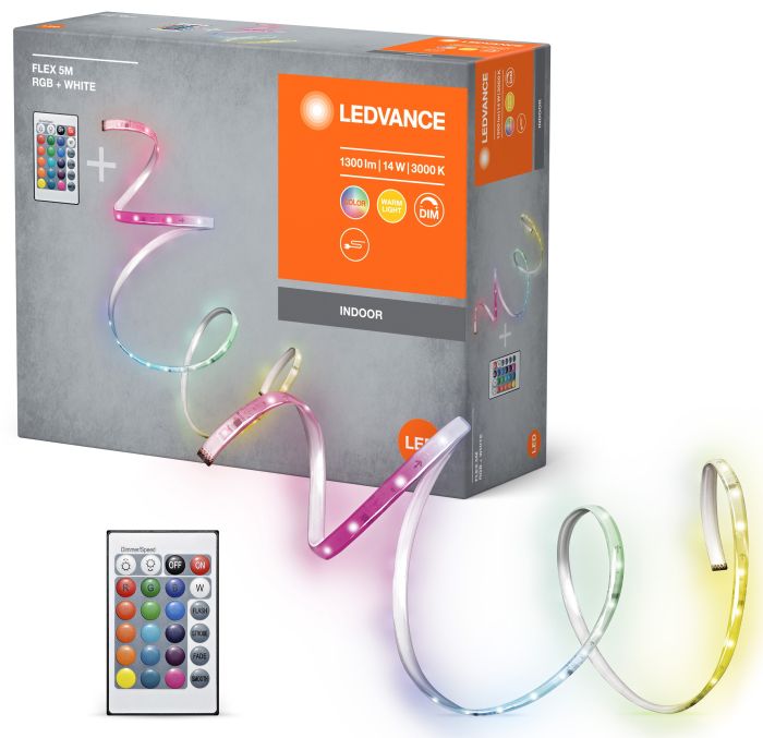 Лента светодиодная LEDVANCE FLEX 14W, 1300Lm, 5M RGB 3000K RC