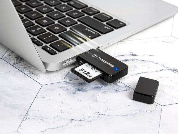 Кардрідер Transcend USB 3.1 Type-A > microSD/SD Чорний