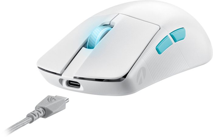 ASUS Mouse ROG Harpe Ace Aim Lab Edition, RGB, USB-A/WL/BT, white