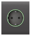 Центральна панель для вбудованої розетки Ajax CenterCover for Outlet smart, Jeweler, бездротова, grey