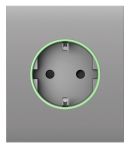 Центральна панель для вбудованої розетки Ajax CenterCover for Outlet smart, Jeweler, бездротова, fog