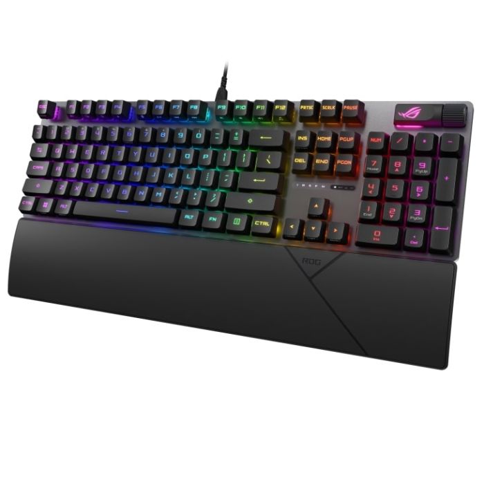 Клавіатура механічна ASUS ROG Strix Scope II, 105key, RX Red, USB-A, EN/RU/UK, RGB, чорний