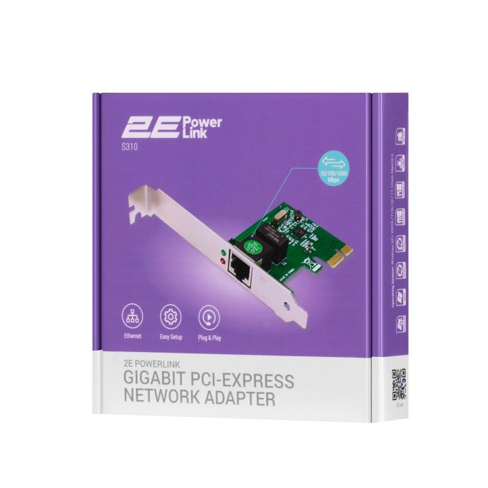 Сетевая карта 2E PowerLink S310 1xGE, PCI-Express x1