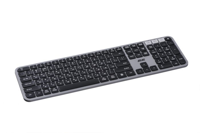 2E Keyboard membrane KS240 110key, WL/BT, EN/UK, grey-black