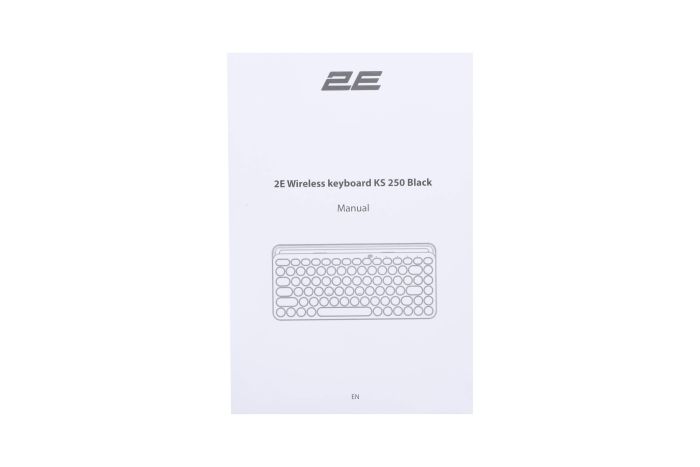 Клавиатура мембранная 2E KS250 84key, WL/BT, EN/UK, чёрно-серый