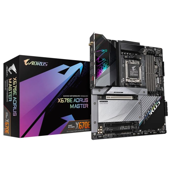 Материнская плата GIGABYTE X670E AORUS MASTER sAM5 X670 4xDDR5 M.2 HDMI DP Wi-Fi BT mATX