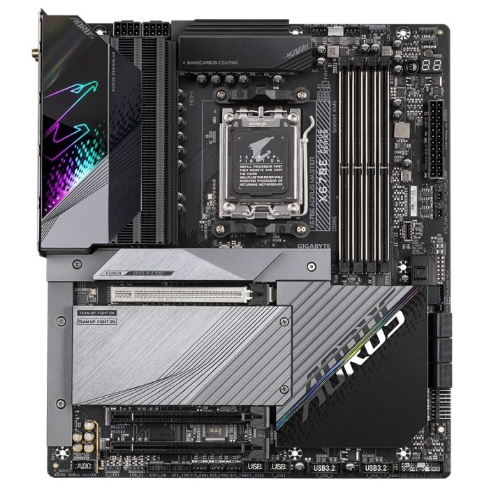 Материнская плата GIGABYTE X670E AORUS MASTER sAM5 X670 4xDDR5 M.2 HDMI DP Wi-Fi BT mATX