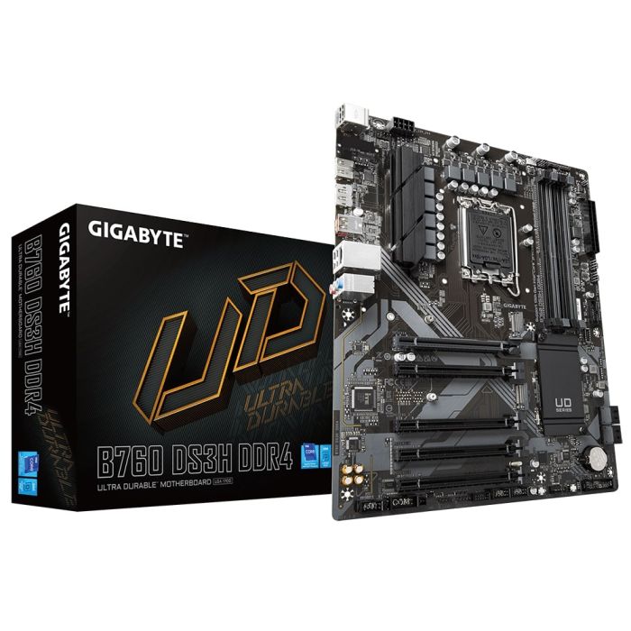 Материнская плата GIGABYTE B760 DS3H AX DDR4 s1700 B760 4xDDR4 M.2 HDMI DP ATX