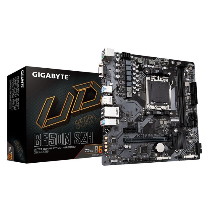 GIGABYTE Motherboard B650M S2H sAM5 B650 2xDDR5 M.2 HDMI DP mATX