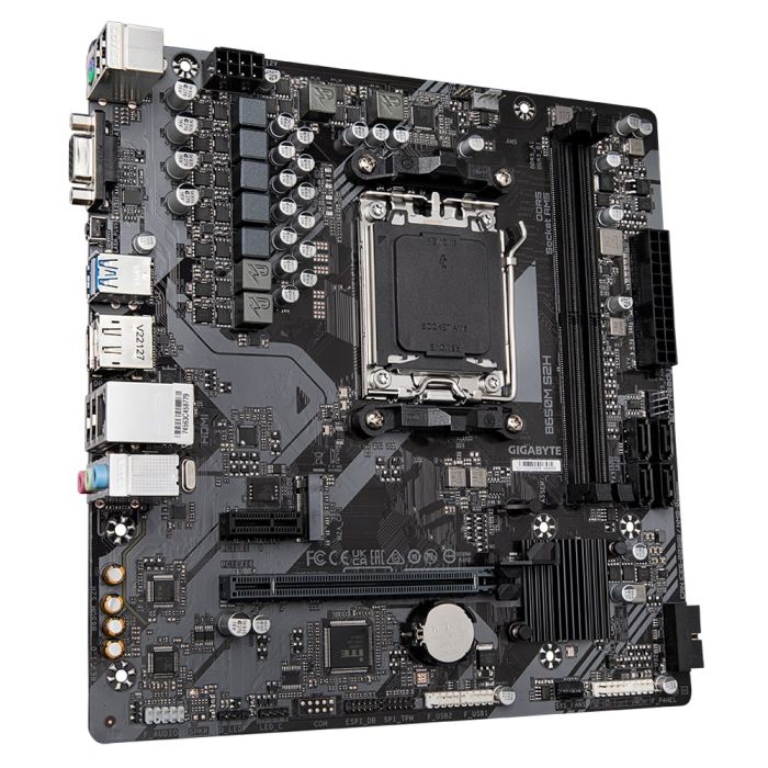 GIGABYTE Motherboard B650M S2H sAM5 B650 2xDDR5 M.2 HDMI DP mATX