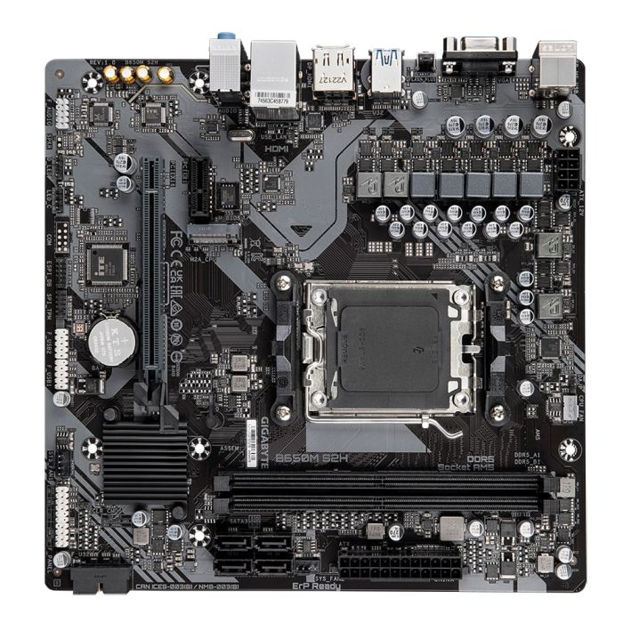 GIGABYTE Motherboard B650M S2H sAM5 B650 2xDDR5 M.2 HDMI DP mATX