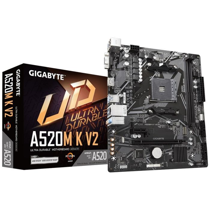 GIGABYTE Motherbard A520M K V2 sAM4 A520 2xDDR4 M.2 HDMI mATX
