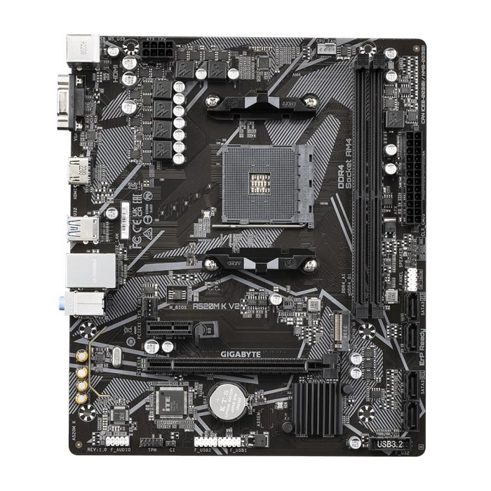 Материнська плата GIGABYTE A520M K V2 sAM4 A520 2xDDR4 M.2 HDMI mATX