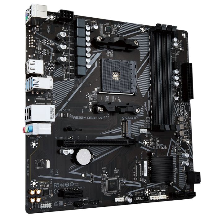 GIGABYTE Motherbard A520M DS3H V2 sAM4 A520 4xDDR4 M.2 HDMI DP mATX