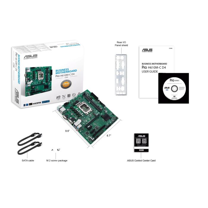 Материнcкая плата ASUS PRO H610M-C D4-CSM s1700 H610 2xDDR4 M.2 HDMI D-Sub mATX