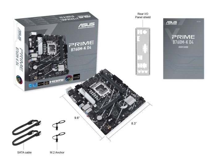 Материнcкая плата ASUS PRIME B760M-K D4 s1700 B760 2xDDR4 M.2 HDMI D-Sub mATX