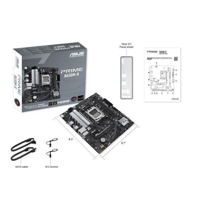 Материнcкая плата ASUS PRIME B650M-R sAM5 B650 2xDDR5 M.2 HDMI mATX