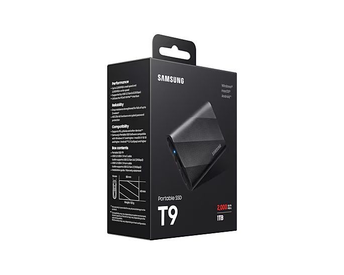 SSD Samsung 1TB USB 3.2 Gen 2 Type-C T9