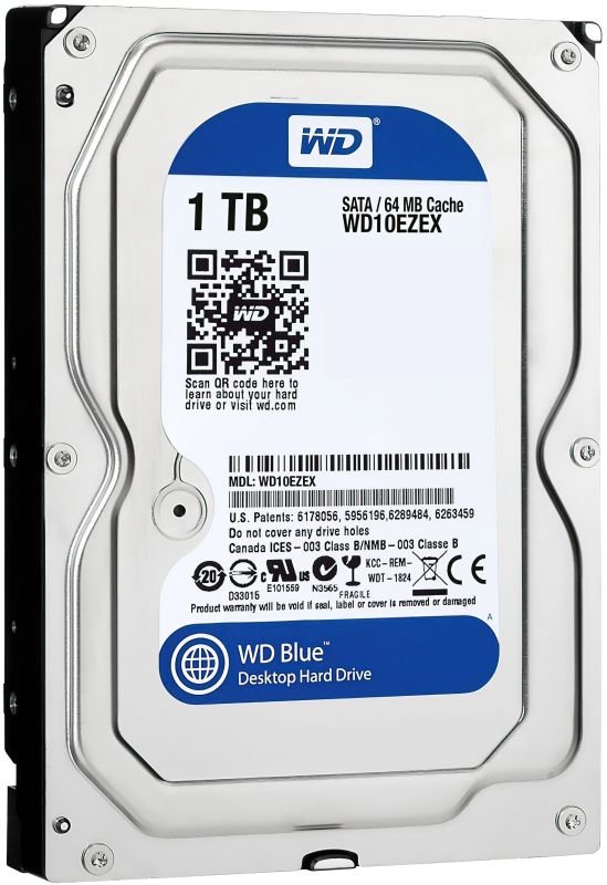Жесткий диск WD 1TB 3.5" 7200 64MB SATA Blue