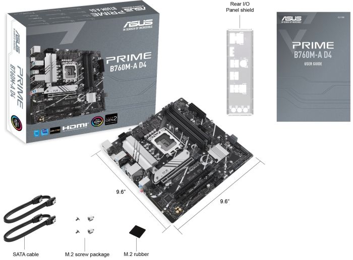 Материнcька плата ASUS PRIME B760M-A D4-CSM s1700 B760 4xDDR4 M.2 HDMI DP mATX CSM