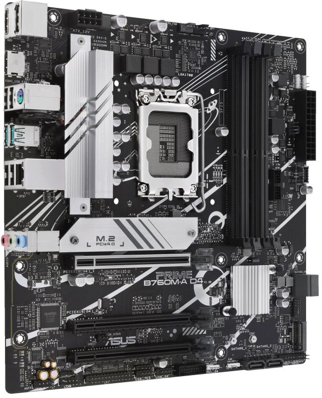 Материнcька плата ASUS PRIME B760M-A D4-CSM s1700 B760 4xDDR4 M.2 HDMI DP mATX CSM