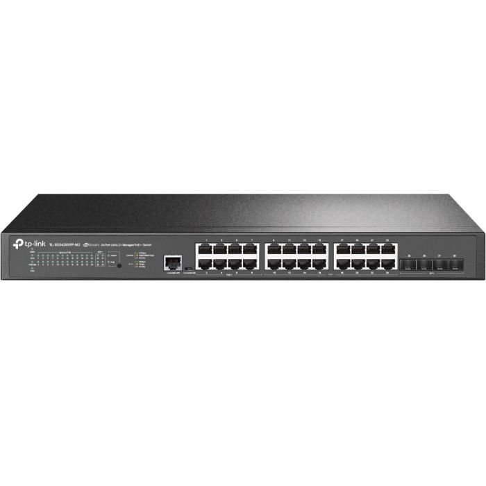 Комутатор TP-LINK  24x2.5GE (24xPoE), 4xSFP+, 500Вт, Керований L2 TP-Link TL-SG3428XPP-M2