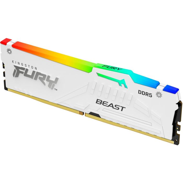 Пам'ять ПК Kingston DDR5  32GB 5200 FURY Beast  RGB XMP Білий