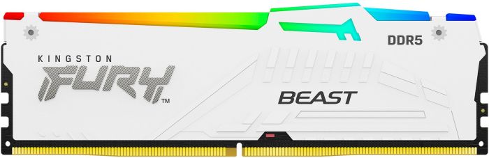 Пам'ять ПК Kingston DDR5  32GB 5200 FURY Beast  RGB XMP Білий
