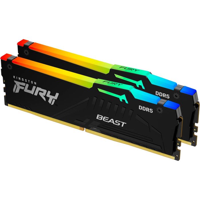 Память ПК Kingston DDR5 64GB KIT (32GBx2) 5600 FURY Beast RGB XMP