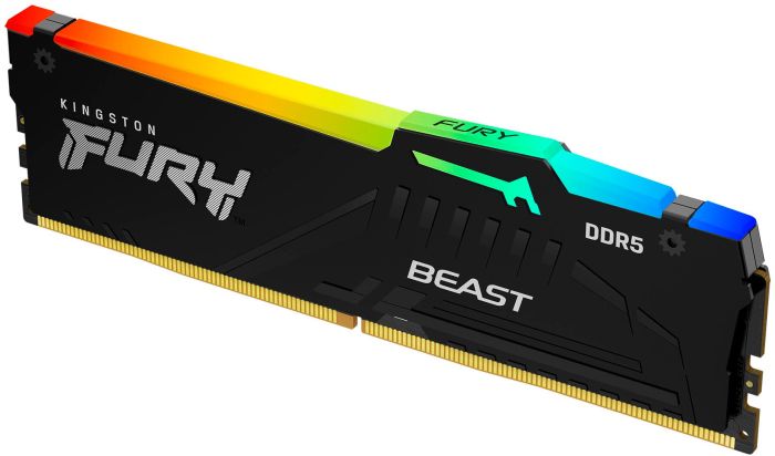 Память ПК Kingston DDR5 64GB KIT (32GBx2) 5600 FURY Beast RGB XMP