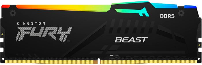 Память ПК Kingston DDR5 64GB KIT (32GBx2) 5600 FURY Beast RGB XMP
