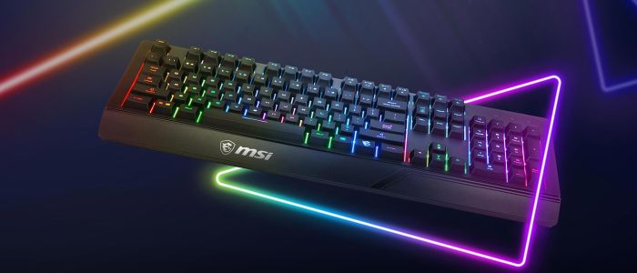 Клавиатура мембрана MSI Vigor GK20 UA 104key, USB-A, EN/UKR/RU, ColorLED, чёрный