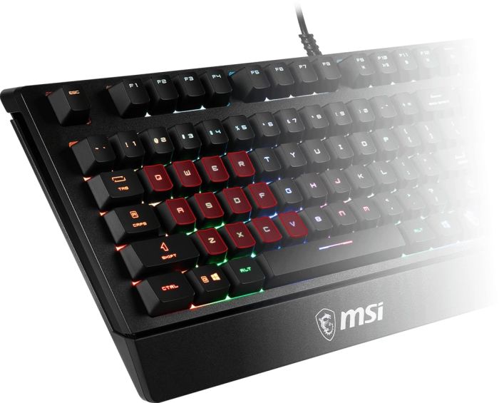 Клавиатура мембрана MSI Vigor GK20 UA 104key, USB-A, EN/UKR/RU, ColorLED, чёрный