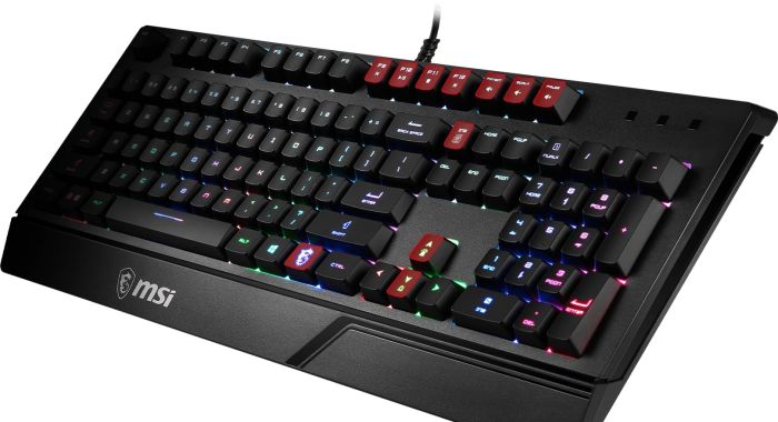 Клавиатура мембрана MSI Vigor GK20 UA 104key, USB-A, EN/UKR/RU, ColorLED, чёрный