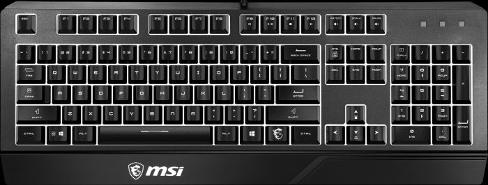 Клавиатура мембрана MSI Vigor GK20 UA 104key, USB-A, EN/UKR/RU, ColorLED, чёрный
