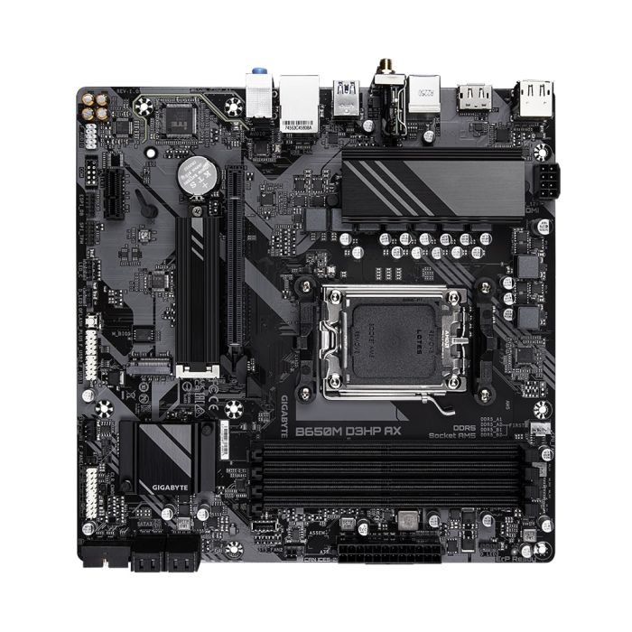 GIGABYTE Motherboard B650M D3HP AX sAM5 B650 4xDDR5 M.2 HDMI DP Wi-Fi BT mATX