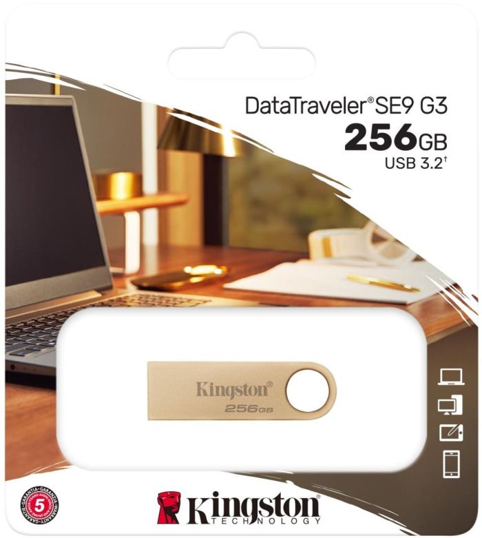 Накопичувач Kingston  256GB USB 3.2 Type-A Gen1 DT SE9 G3
