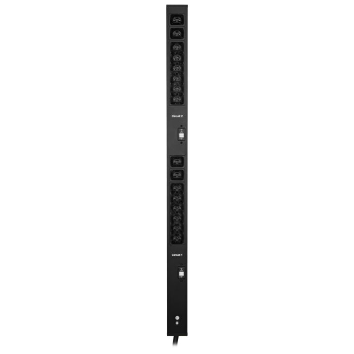 Устройство распределения электропитания MIRSAN MCB Zero Basic 32A 1Ph 16 гибридных розеток (C13-C19), черный