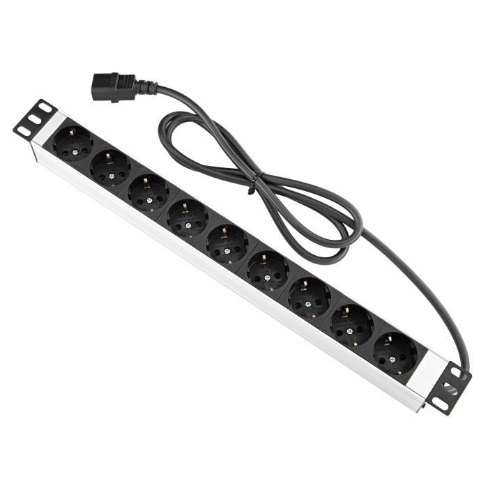 PDU 19" 1U 9 SCHUKOS POWER CORD WITH C14 PLUG