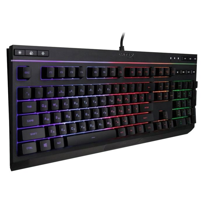 Клавиатура мембранная HyperX Alloy Core 114key, USB-A, EN/UK, RGB, черный
