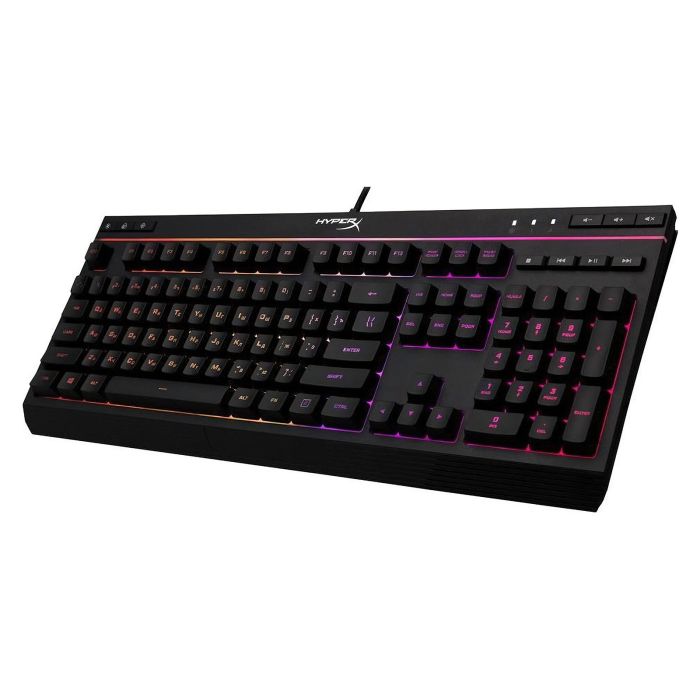 Клавиатура мембранная HyperX Alloy Core 114key, USB-A, EN/UK, RGB, черный
