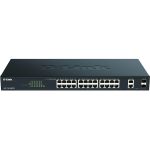 Комутатор   24xGE PoE, 2xSFP/GE, 370Вт, EasySmart D-Link DGS-1100-26MPV2