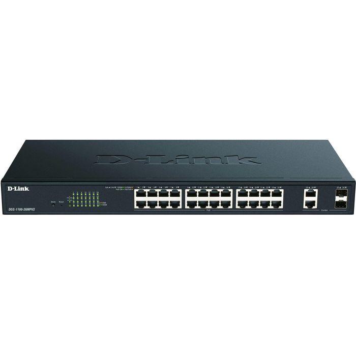 Коммутатор   24xGE PoE, 2xSFP/GE, PoE 370Вт, EasySmart D-Link DGS-1100-26MPV2